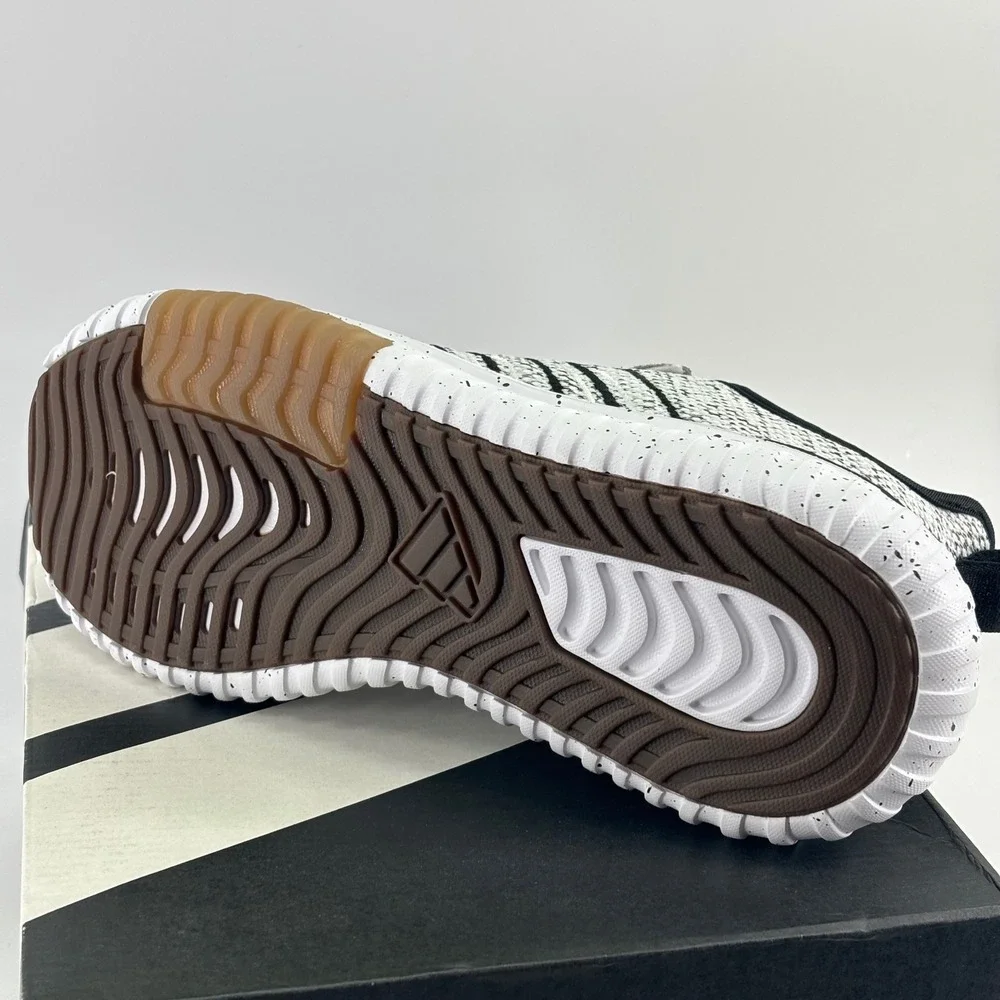 Adidas Kaptir Flow 2.0 Women 6.5 White Black Knit Cloudfoam JR8505 NIB Running